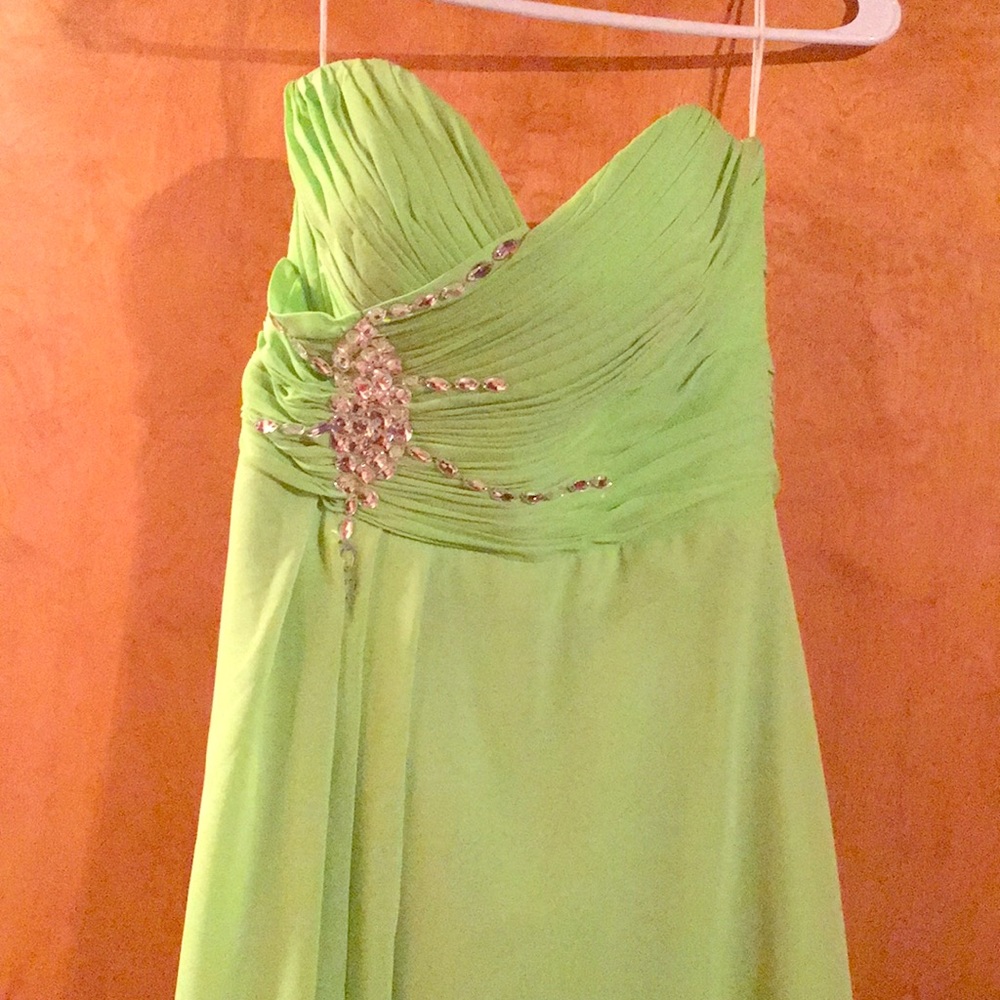 Neon/lime green prom or party dress